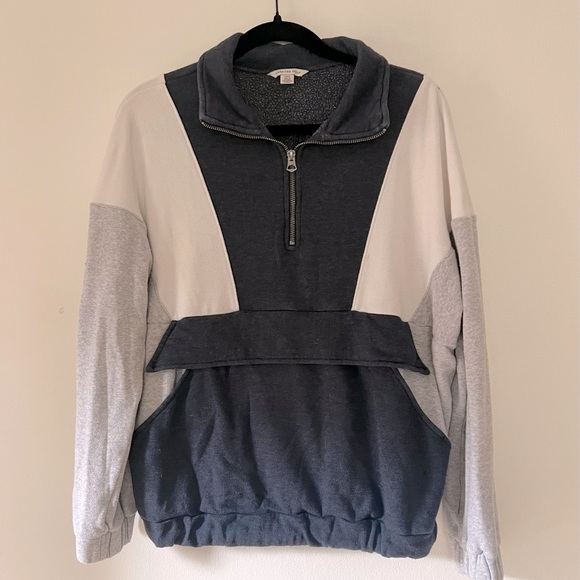 American Eagle Colorblock Quarter Zip Sweatshirt - Women’s Small - Picture 1 of 8